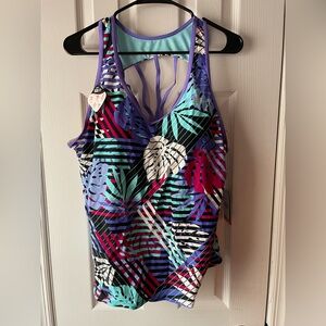 NWT ZeroXposur Tankini Size 20W